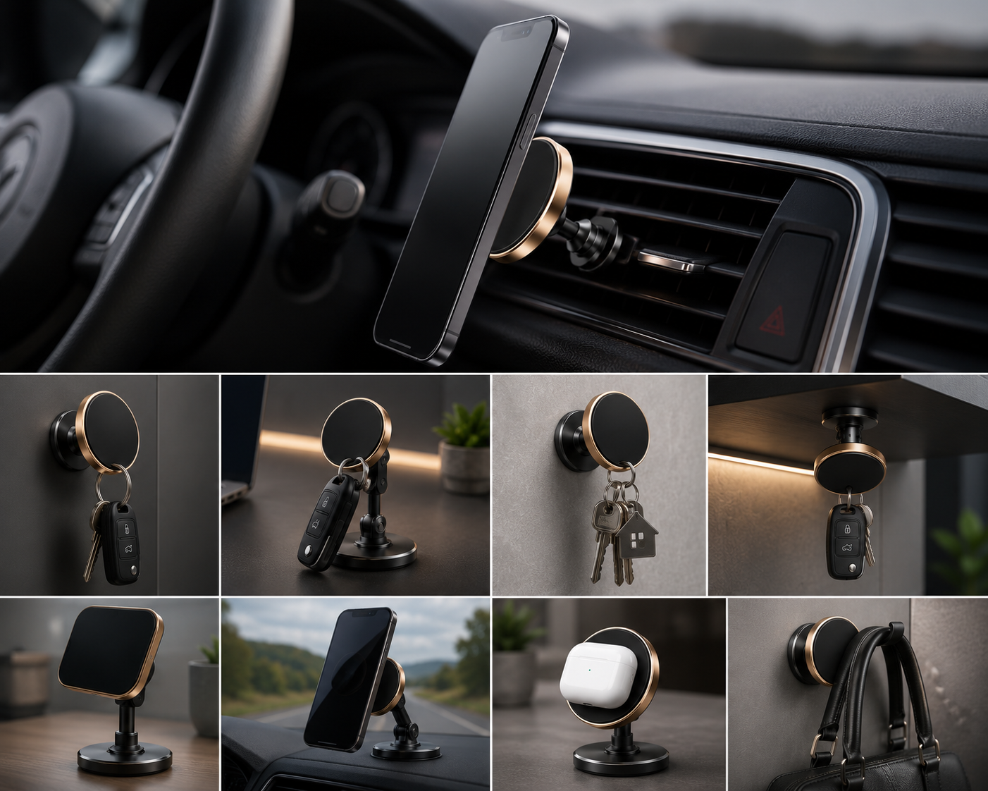 Soporte magnético para teléfono para coche