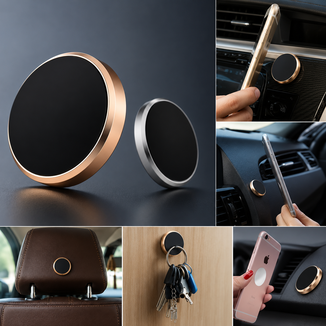 Soporte magnético para teléfono para coche