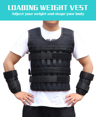 Adjustable 20KG weighted vest for boxing, sparring, and gym training