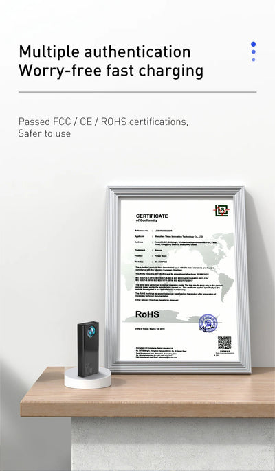 Baseus Power Bank 30000mAh 65W PD3.0 Quick Charging 3.0 FCP SCP Portable External For iPhone 14 12 13 Laptop Tablet Power bank