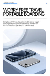 Ultra Thin Power Bank for MagSafe,Magnetic Wireless Fast Charging LED Display Portable Battery For iPhone Samsung Phone Airpods