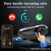 Bluetooth 5.3 Wireless Motorcycle Helmet Headset Hands-free Call Phone Motorcycle Waterproof Earphone Music Player Moto Helmet
