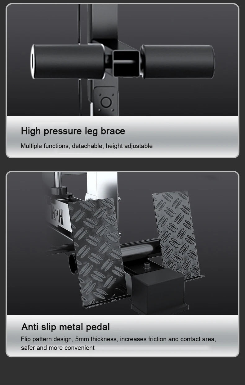 Commercial dual-arm gym machine for full-body training.