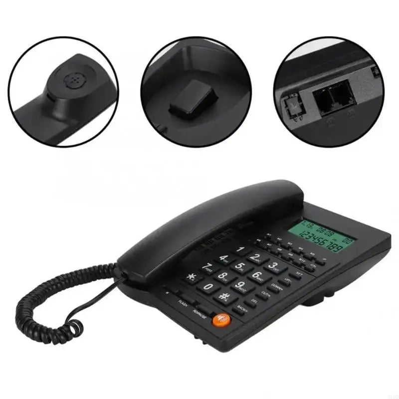 Corded Landline Phone Big Button Landline Phones with Caller Identification Fixed Telephone for Office Hotel Receptioni