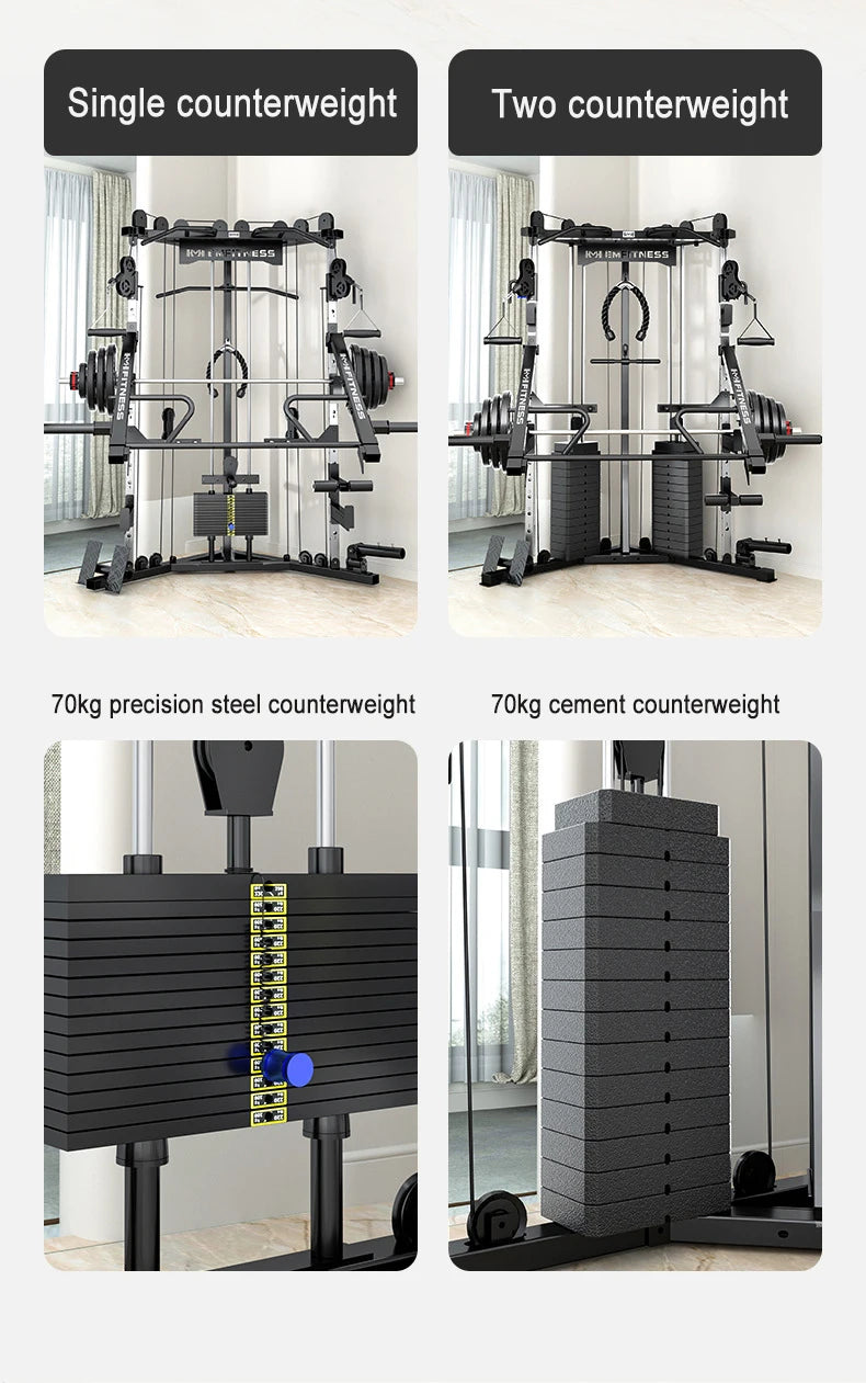 Commercial dual-arm gym machine for full-body training.