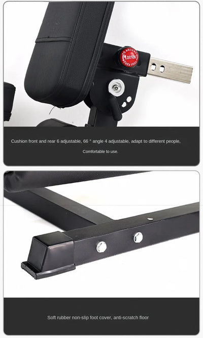 Multi-functional leg, waist & ab gym training bench.