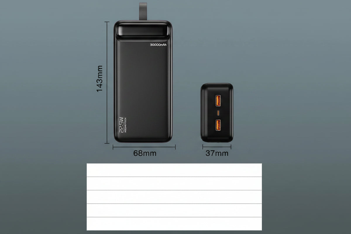 Power Bank 30000 mAh Portable Charger Poverbank Fast Charging Powerbank 10000 20000mAh External Battery For iPhone 13 12 Xiaomi