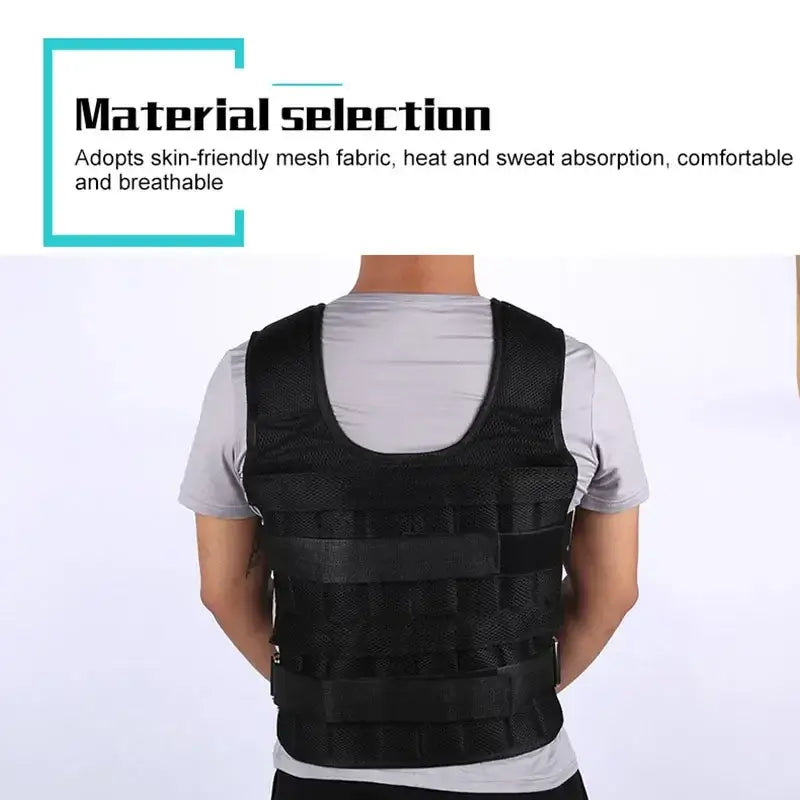 Adjustable 20KG weighted vest for boxing, sparring, and gym training