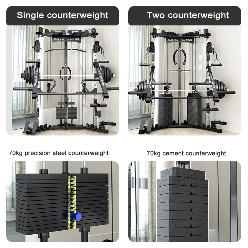 Commercial dual-arm gym machine for full-body training.