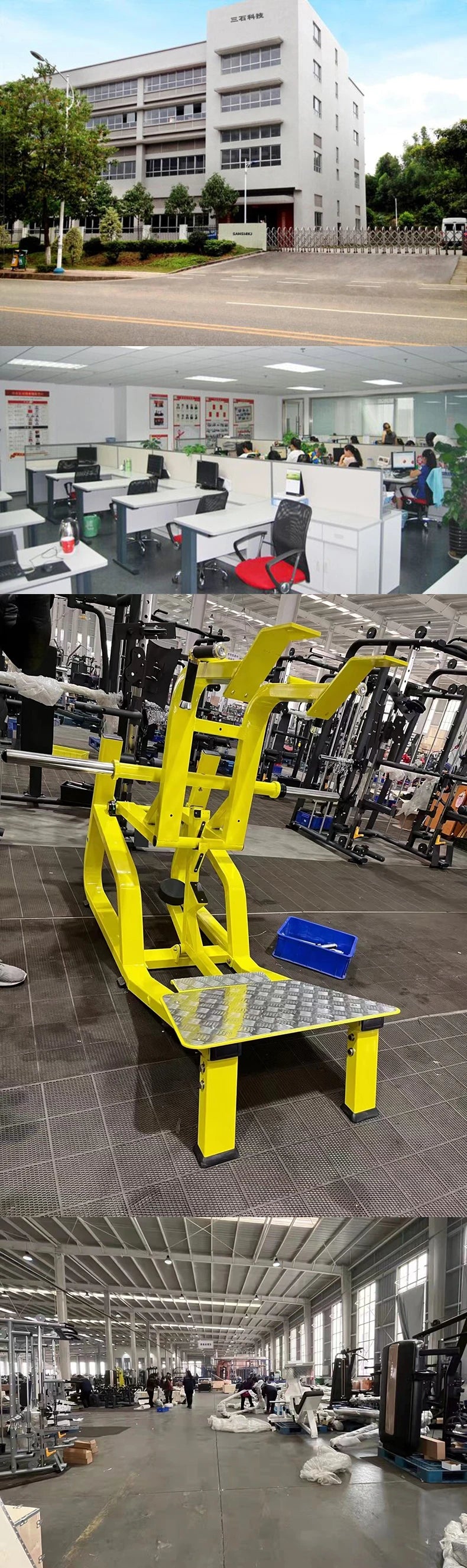 Commercial dual-arm gym machine for full-body training.