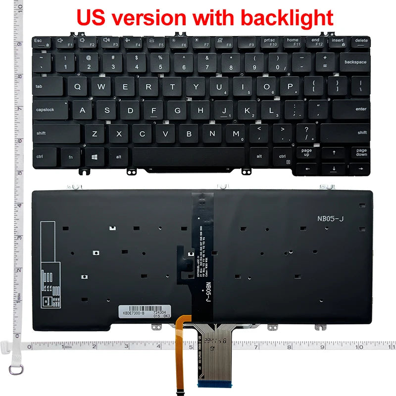 US English NEW Laptop Keyboard For Dell Latitude 3300 5200 5300 7200 3301 7290 5310 7301 7300 E7300 E5300 5300 2-in-1 P97G