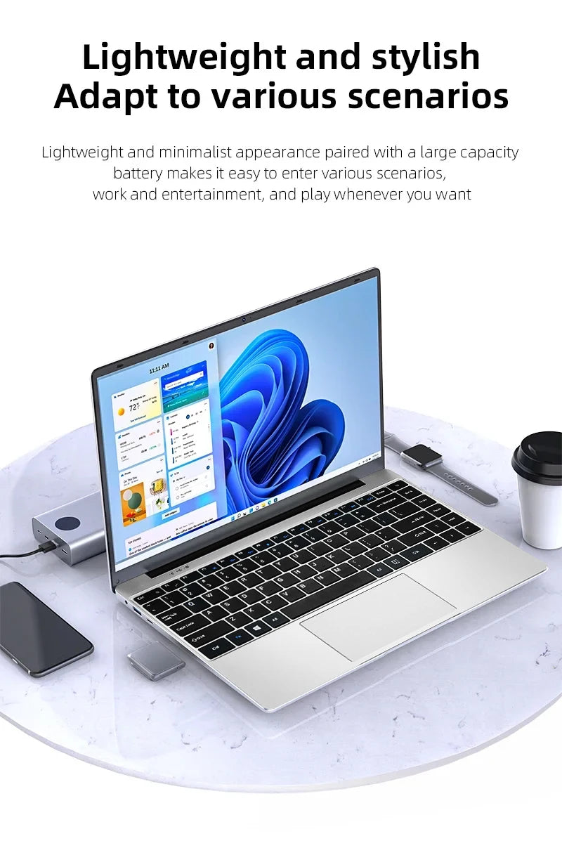 Laptop Computer 14.1" 12GB RAM 1TB 2TB SSD Windows 11 Notebook Office Learn Recreation Entertainment Portable Laptops