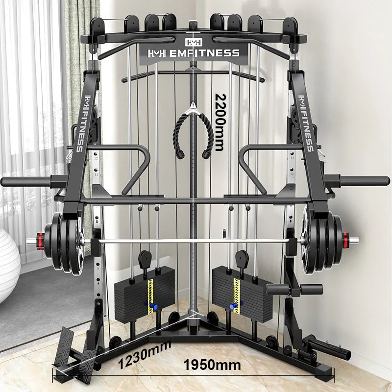 Commercial dual-arm gym machine for full-body training.
