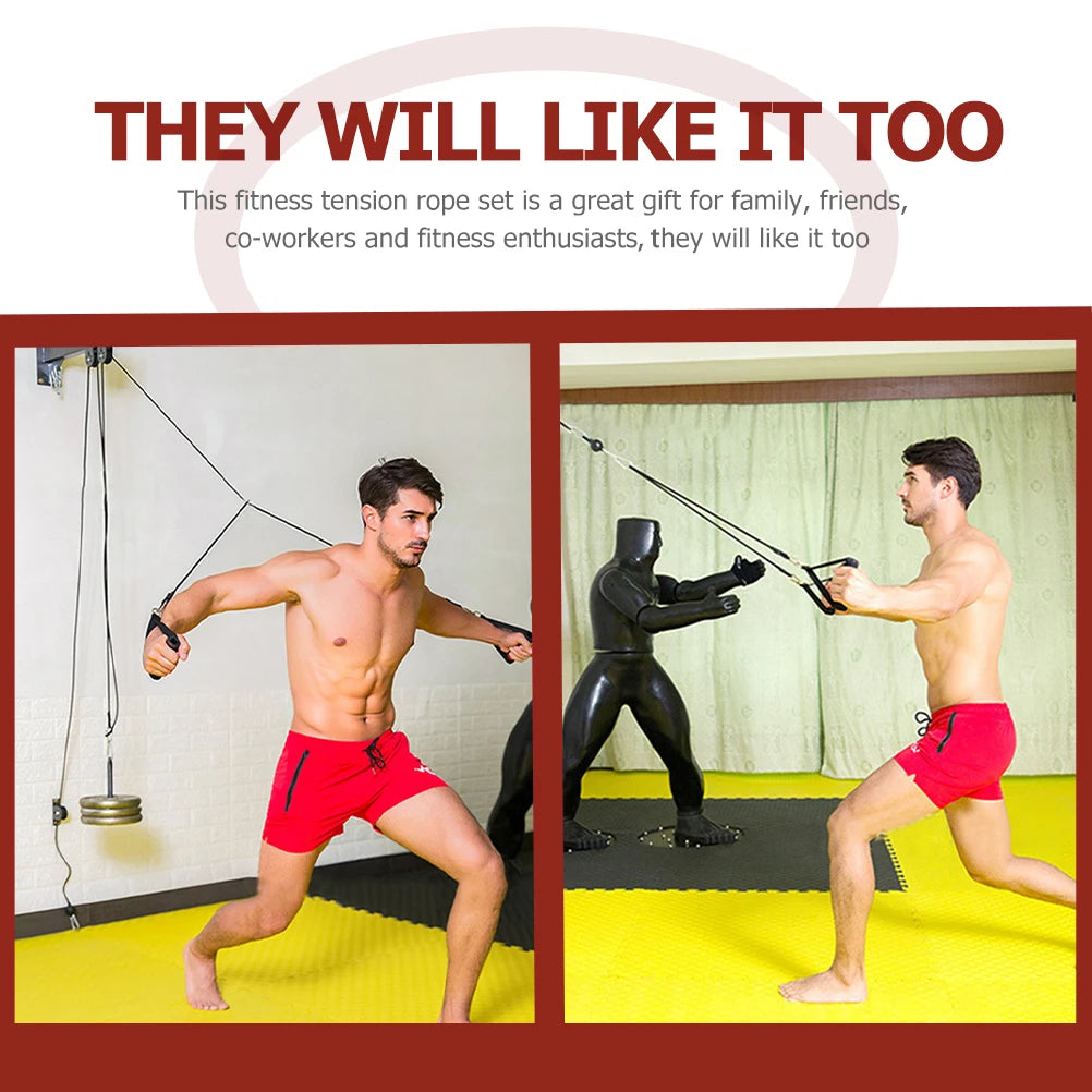 Fitness Exercise Equipment Muscle Pull Rope Durable Materials Arm Strength Training Eva Gym Abdominal Home Outdoor