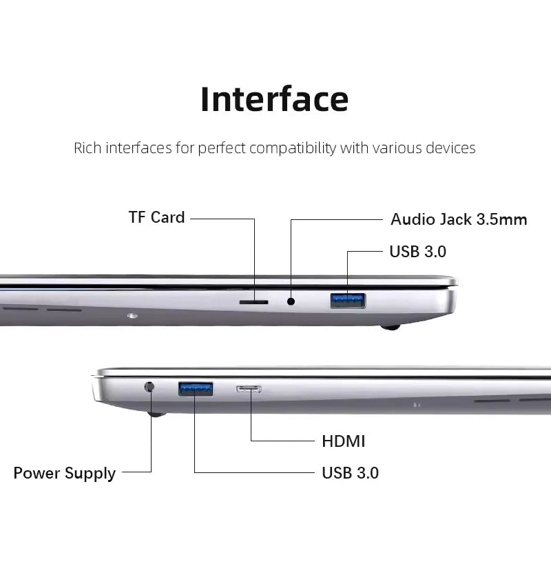 2025NEW Laptop Windows 11 Notebook computer14.1" Intel Core i7 7500U 12GB RAM 512GB/1TB SSD 1920*1080P Office Study PC computer