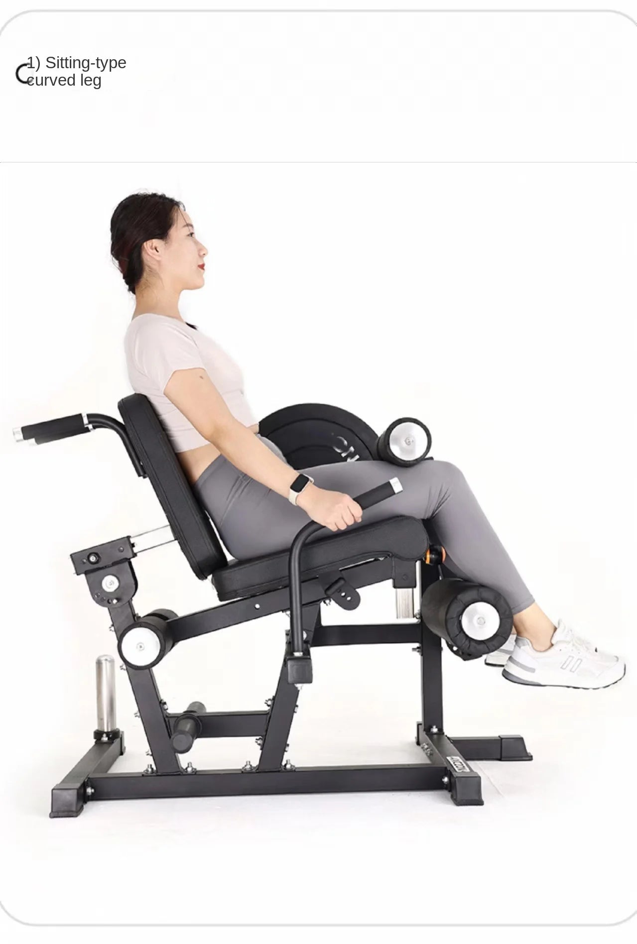 Multi-functional leg, waist & ab gym training bench.