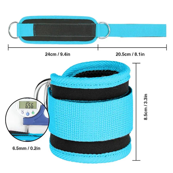 Cable Ankle Straps with Double D-Ring