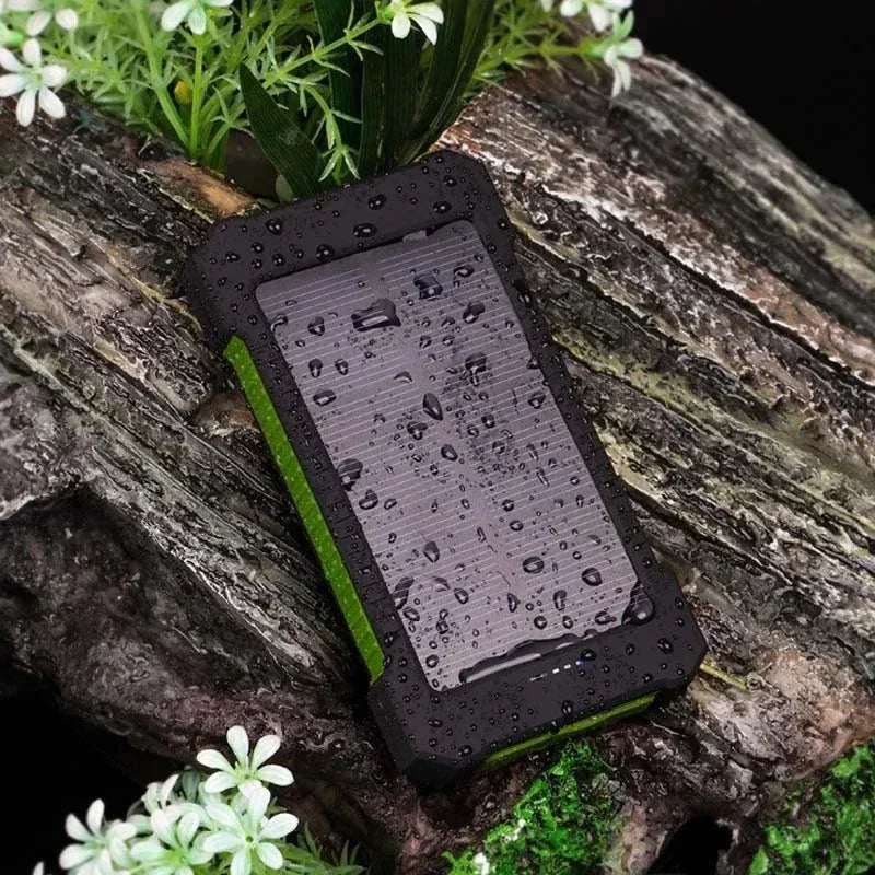 Solar Power Bank 10000mah Portable Waterproof External Battery Powerbank 20000 mah Phone Charger LED PoverBank For iphone huawei