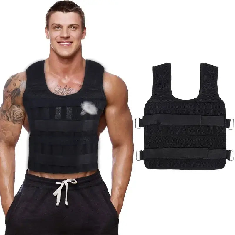 Adjustable 20KG weighted vest for boxing, sparring, and gym training