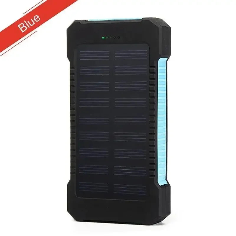 Solar Power Bank 10000mah Portable Waterproof External Battery Powerbank 20000 mah Phone Charger LED PoverBank For iphone huawei