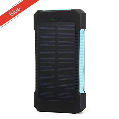 Solar Power Bank 10000mah Portable Waterproof External Battery Powerbank 20000 mah Phone Charger LED PoverBank For iphone huawei