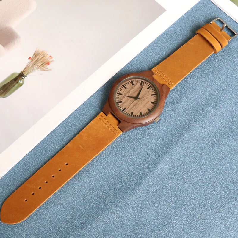 Wrist Watch Women relogio masculino Quartz Watches Men Wood Wristwatches Gifs Support Customization Wholesale Dropshipping