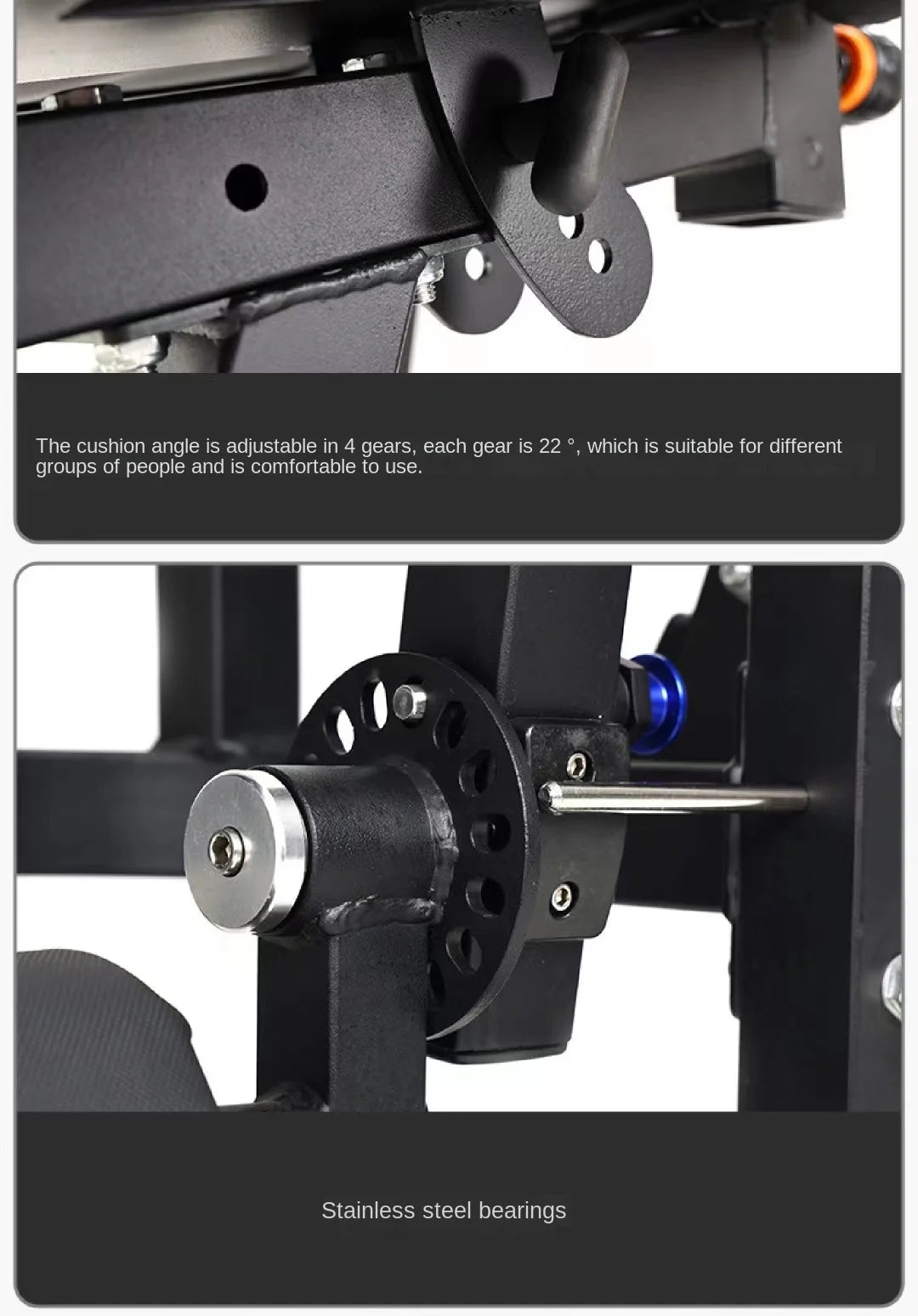 Multi-functional leg, waist & ab gym training bench.