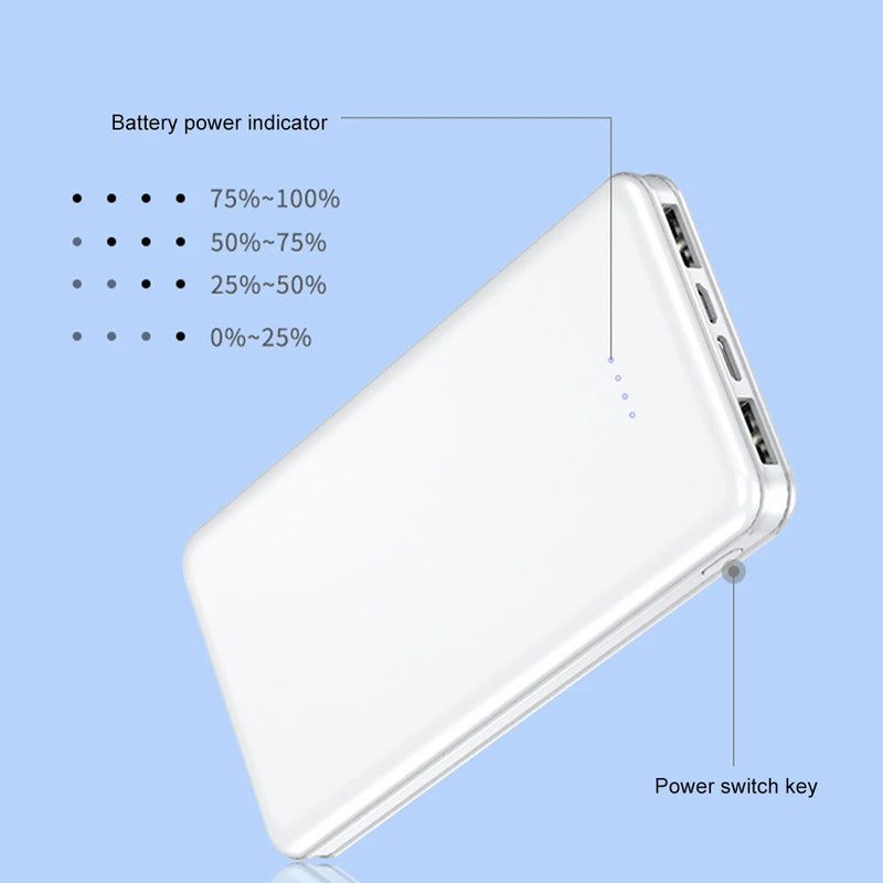 Powerful Power Bank 10000mAh 20000mAh 5V2A Power Bank External Battery Pack for Heating Vest Jackets Scarves Socks Gloves