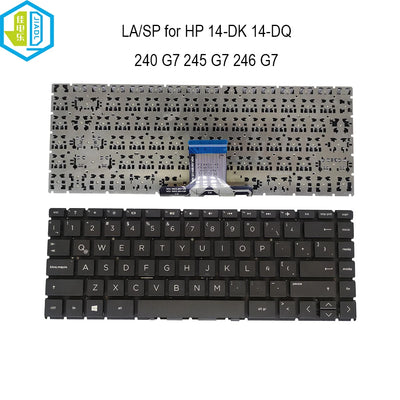 Laptop Latin Fit Spanish Keyboard For HP 240 G7 245 G7 246 G7 14-DK 14-DK0000 14-DK1003DX 14-DQ 14-DQ0000 L15599-151 L23241-161