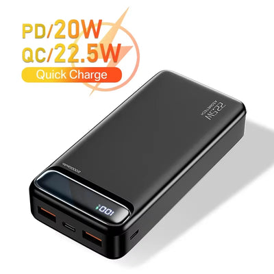 Power Bank 30000 mAh Portable Charger Poverbank Fast Charging Powerbank 10000 20000mAh External Battery For iPhone 13 12 Xiaomi