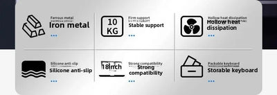 Laptop Stand for Desk Metal Computer Riser Heavy Stable Holder Ergonomic Laptops Elevator for 12-17.3 Inches Notebook Computer