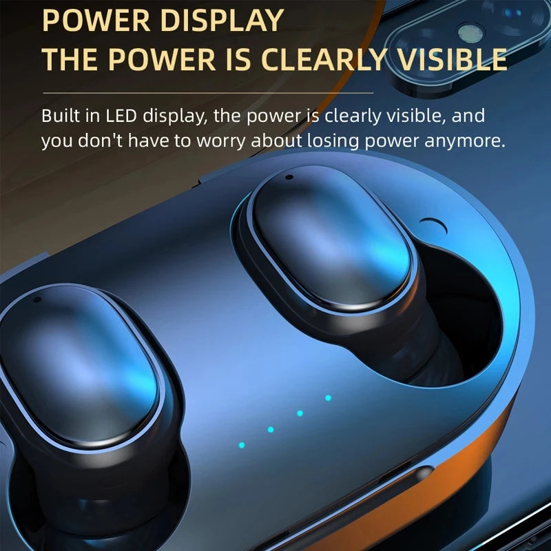 TWS Wireless Headphones Stereo HiFi Earpiece With Microphone Bluetooth Earphone Noise Cancle Earbuds For Xiaomi Samsung Phone