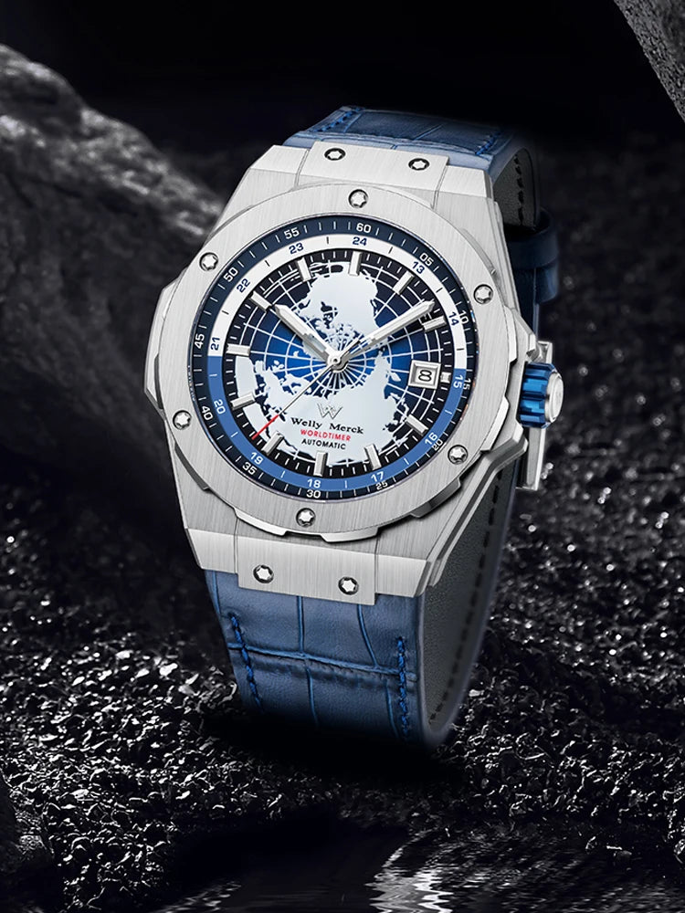 WM Watch High Quality End Luxury Men Watches reloj hombre Business Automatic Mechanical Welly Merck Wrist Watches For Man WM124