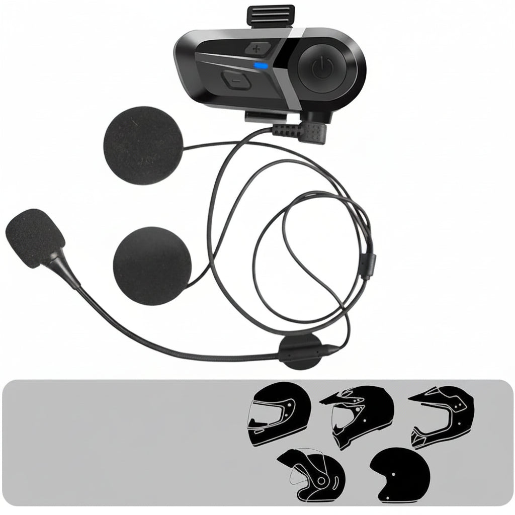 Bluetooth 5.3 Wireless Motorcycle Helmet Headset Hands-free Call Phone Motorcycle Waterproof Earphone Music Player Moto Helmet