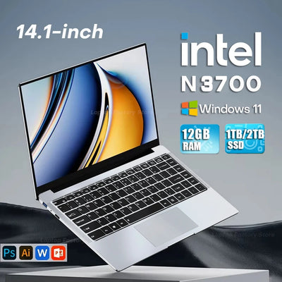 laptop 14.1 Inch Windows 11 Intel Celeron N3700 Netbook 1920*1080 Portable Notebook Intel 12GB RAM 1TB 2TB SSD Computer laptops
