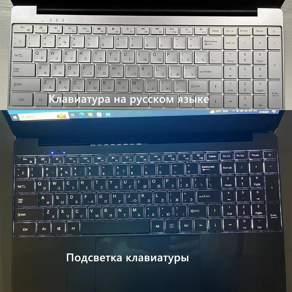 Notebook 15.6 inch Laptop Windows 11 10 Pro 1920*1080 Cheap Portable Intel Laptop 16G RAM 128GB/256GB/512GB/1TB SSD HDMI Port