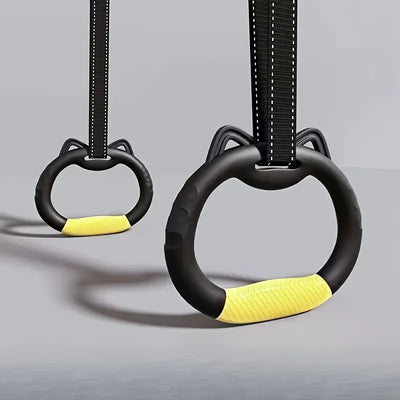 Adjustable Gym Rings Made of Durable PA Material, Ideal for Grip Training, Easy to Install, Supports Up to 300.0 KG