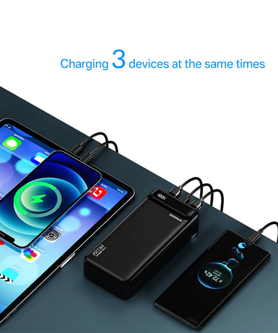 Power Bank 30000 mAh Portable Charger Poverbank Fast Charging Powerbank 10000 20000mAh External Battery For iPhone 13 12 Xiaomi
