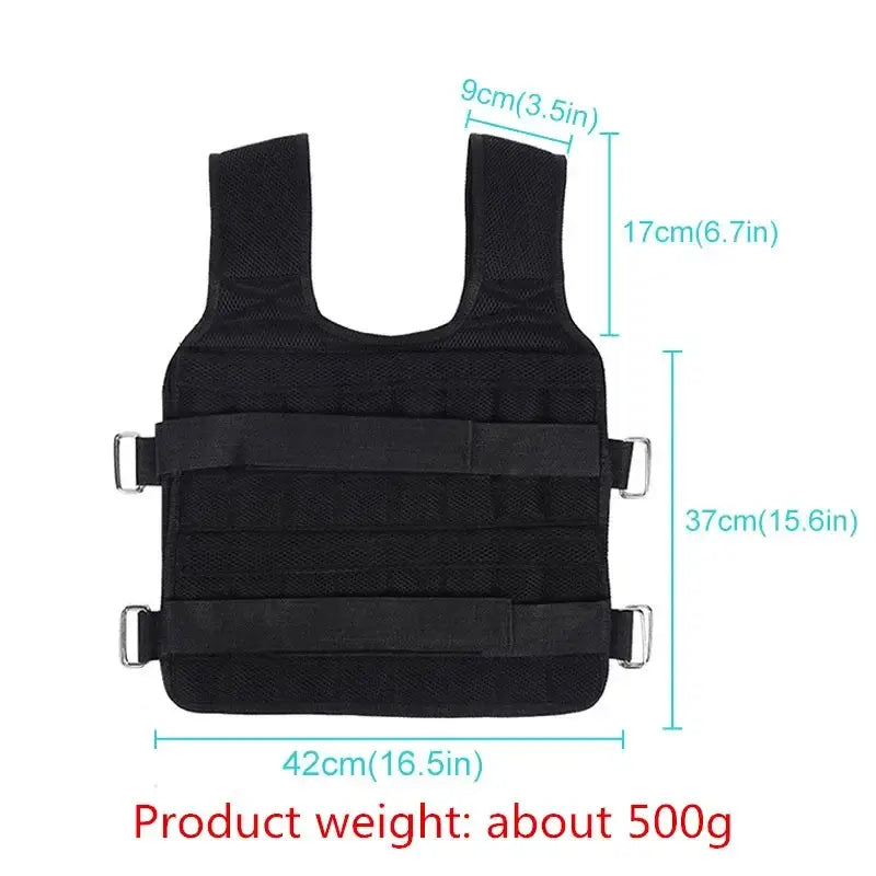 Adjustable 20KG weighted vest for boxing, sparring, and gym training
