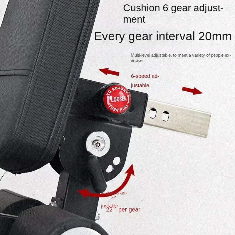 Multi-functional leg, waist & ab gym training bench.