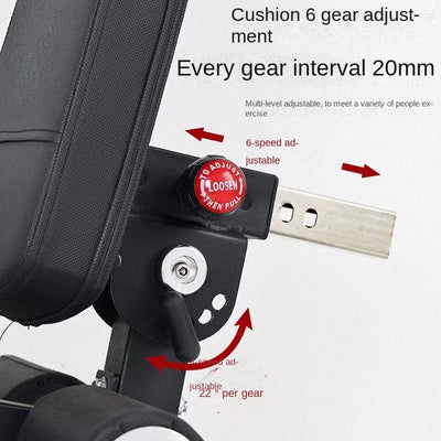 Multi-functional leg, waist & ab gym training bench.