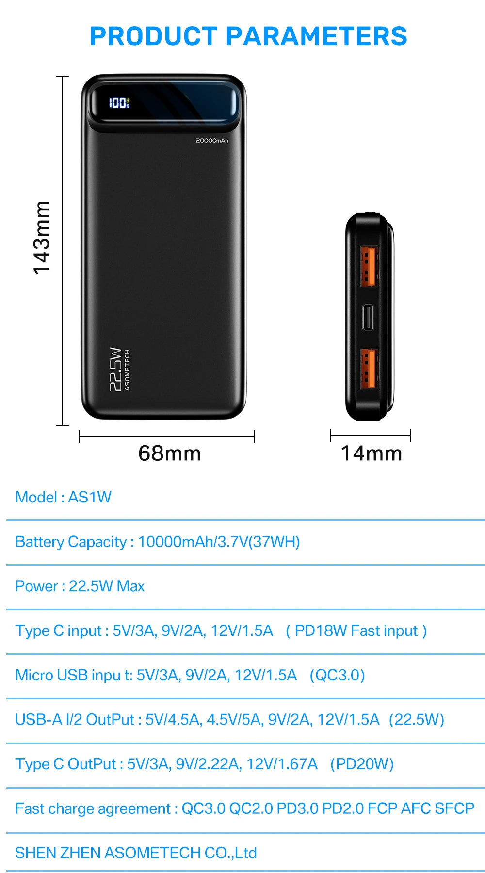 Power Bank 30000 mAh Portable Charger Poverbank Fast Charging Powerbank 10000 20000mAh External Battery For iPhone 13 12 Xiaomi