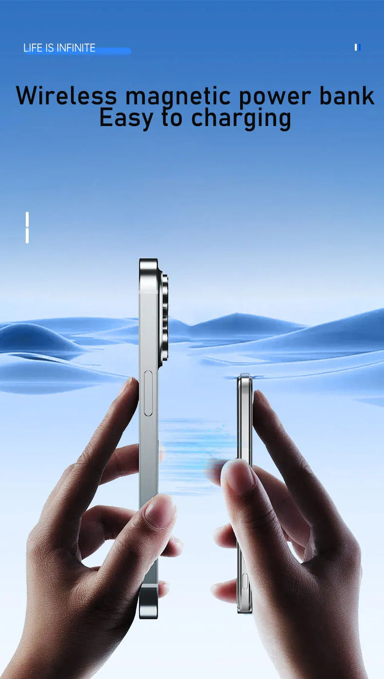 Wireless Magnetic Power Bank 10000mAh External Battery Mini PowerBank With Digital For Magsafe iPhone 15 14 13 12 11 Poverbank