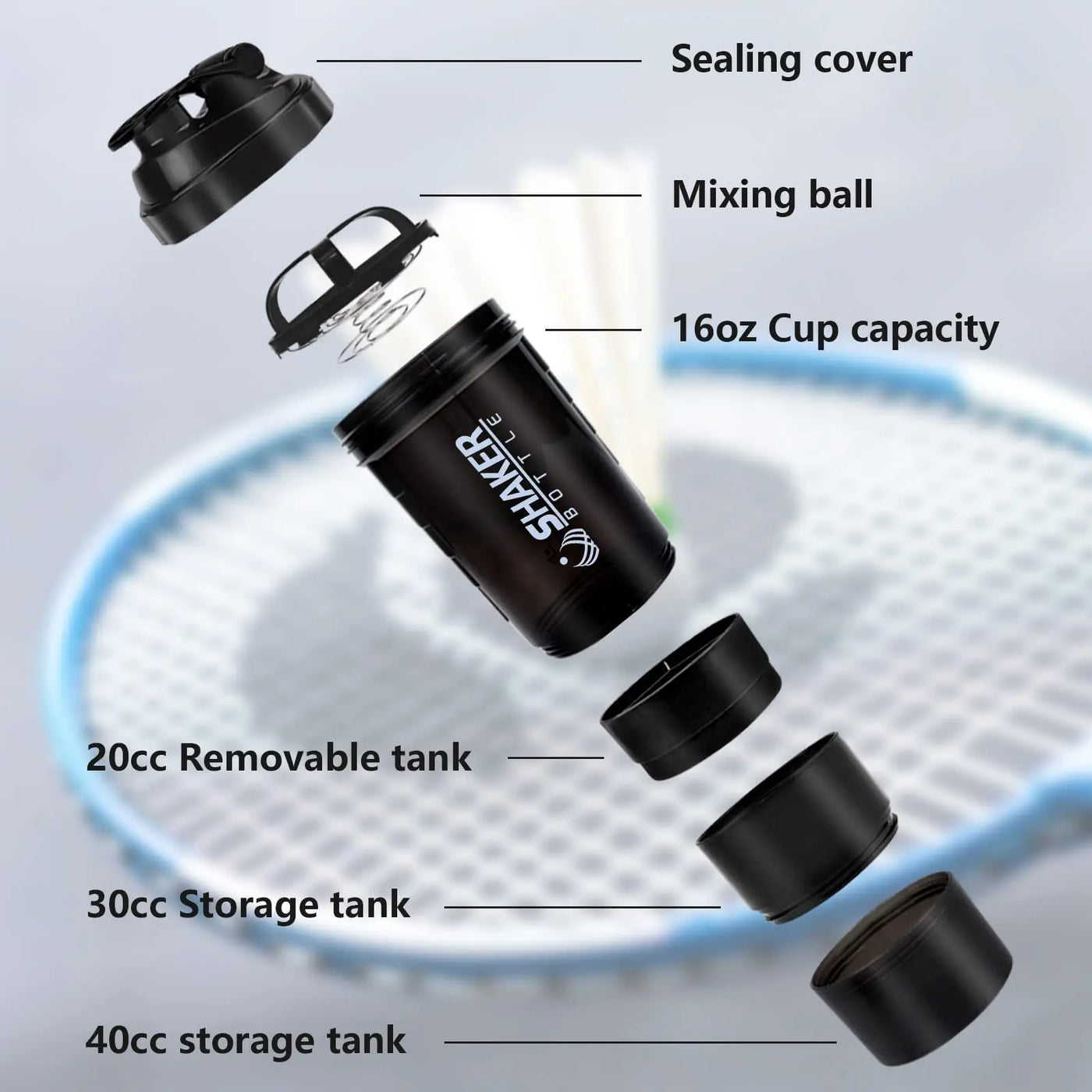 CoreShaker 3en1 – Shaker Inteligente con Compartimentos