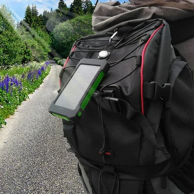 Solar Power Bank 10000mah Portable Waterproof External Battery Powerbank 20000 mah Phone Charger LED PoverBank For iphone huawei