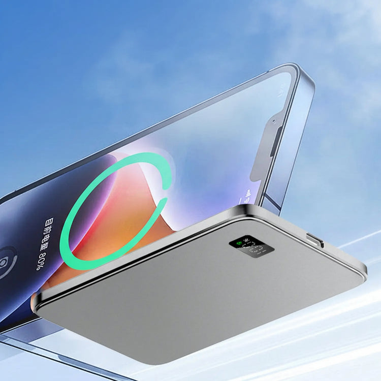 Ultra Thin Power Bank for MagSafe,Magnetic Wireless Fast Charging LED Display Portable Battery For iPhone Samsung Phone Airpods