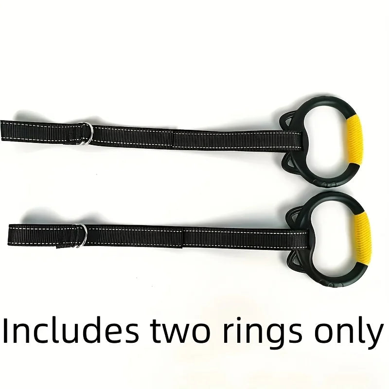 Adjustable Gym Rings Made of Durable PA Material, Ideal for Grip Training, Easy to Install, Supports Up to 300.0 KG