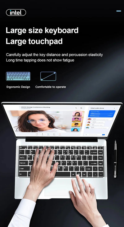 laptop 14.1 Inch Windows 11 Intel Celeron N3700 Netbook 1920*1080 Portable Notebook Intel 12GB RAM 1TB 2TB SSD Computer laptops