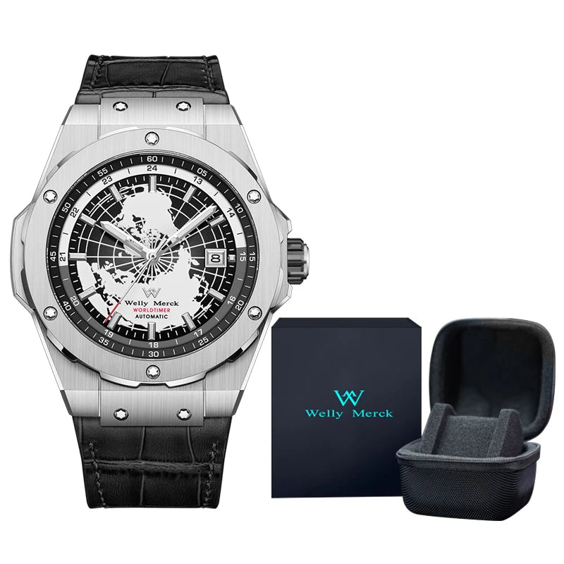 WM Watch High Quality End Luxury Men Watches reloj hombre Business Automatic Mechanical Welly Merck Wrist Watches For Man WM124