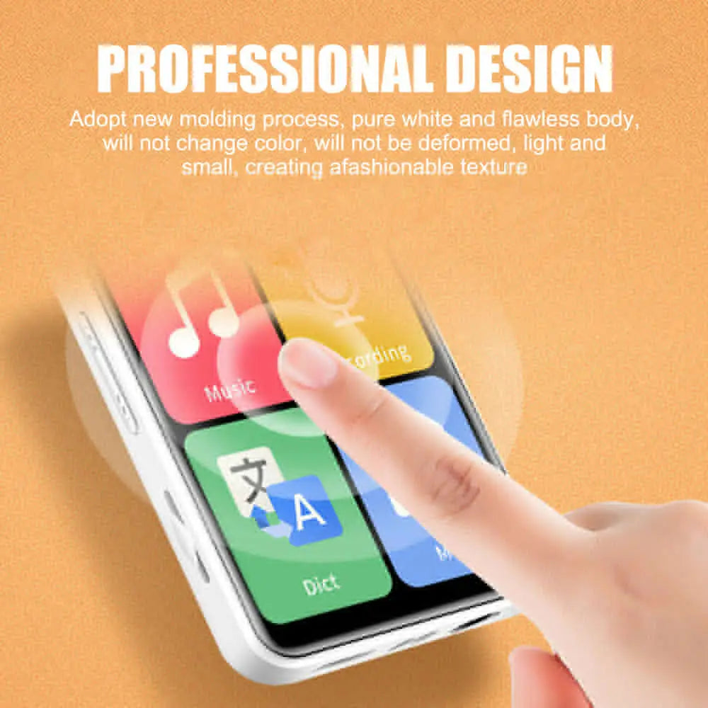 Portable outdoor D2 Bluetooth 5.0 sport MP4 MP3 Player Touch Screen Sport Lossless HIFI Music FM Radio for Mp3 For Apple phone